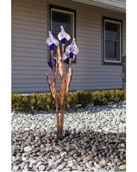 Blue Iris Flower Fountain