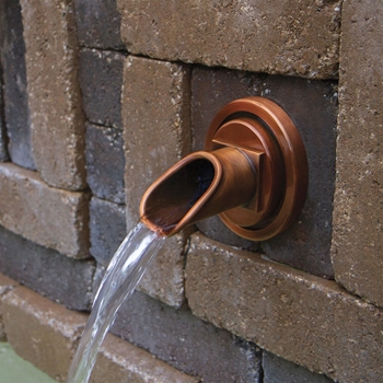 Atlantic Ravenna Wall Spout (Copper/Oval Plate)