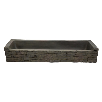 Aquascape Stacked Slate Wall Topper Straight Front-Spill
