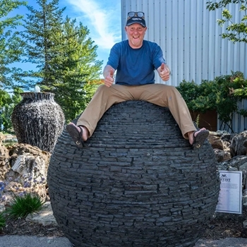 Aquascape Stacked Slate Sphere - 72" Scale